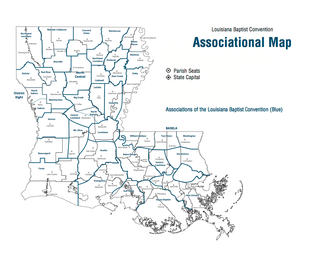 2017 Louisiana Baptists Associational Map